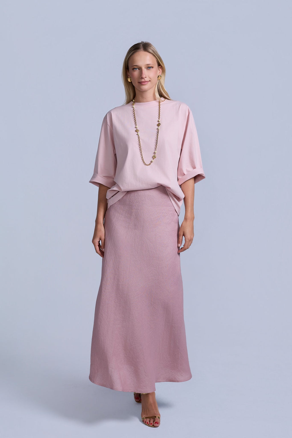 Linen Midi Skirt