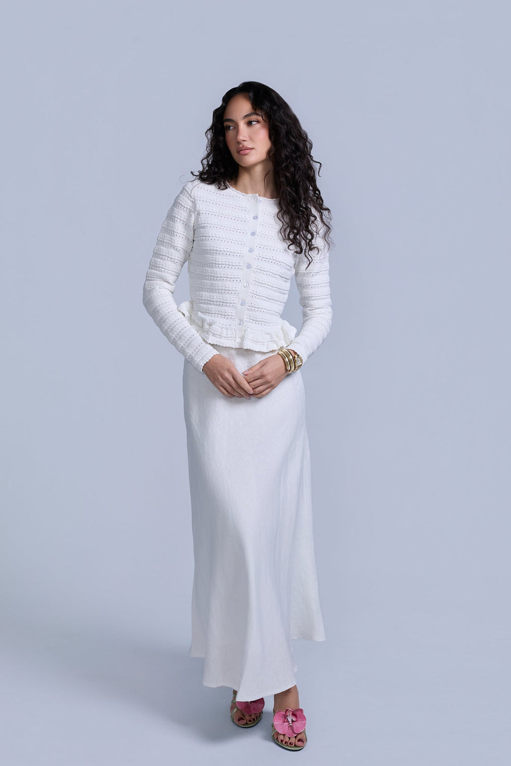 Linen Midi Skirt