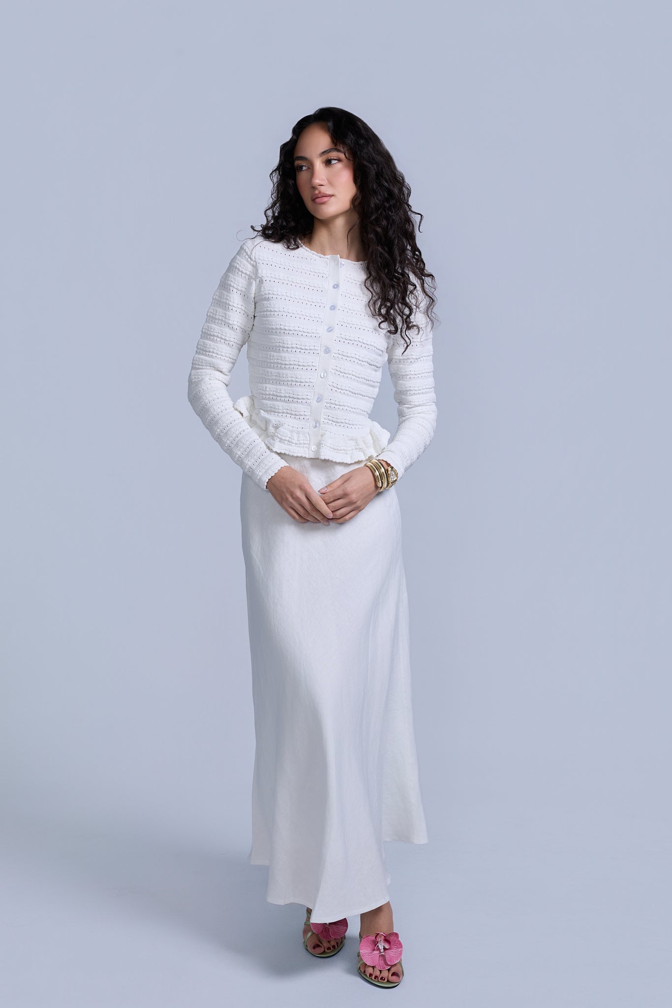 Linen Midi Skirt