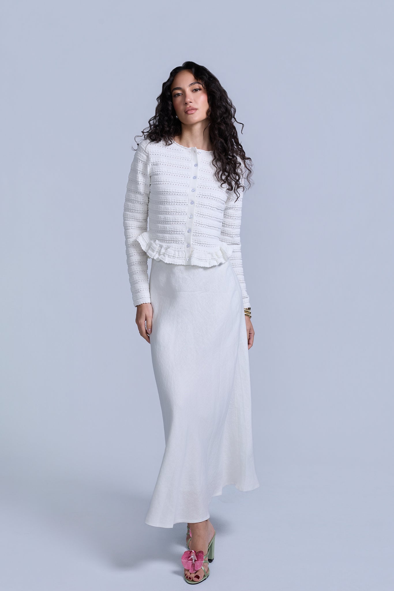 Linen Midi Skirt