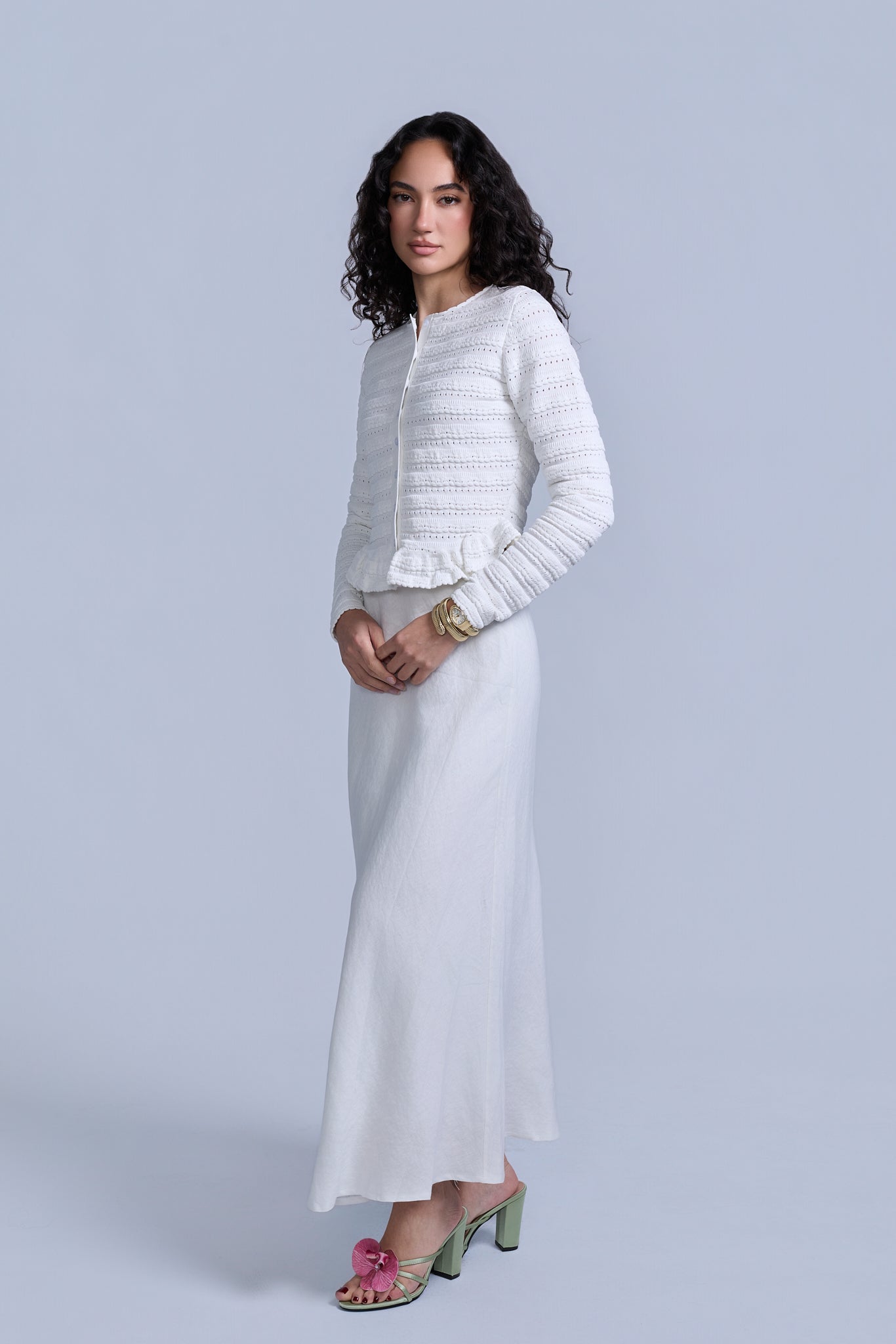 Linen Midi Skirt
