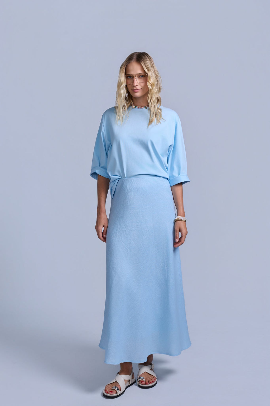 Linen Midi Skirt