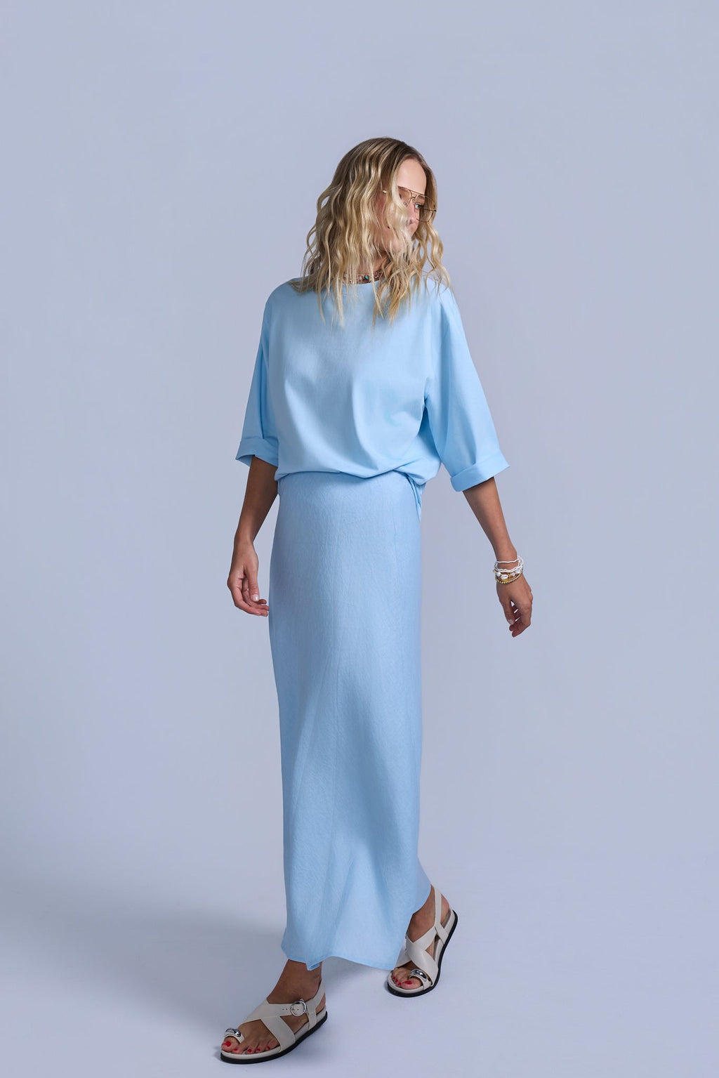 Linen Midi Skirt