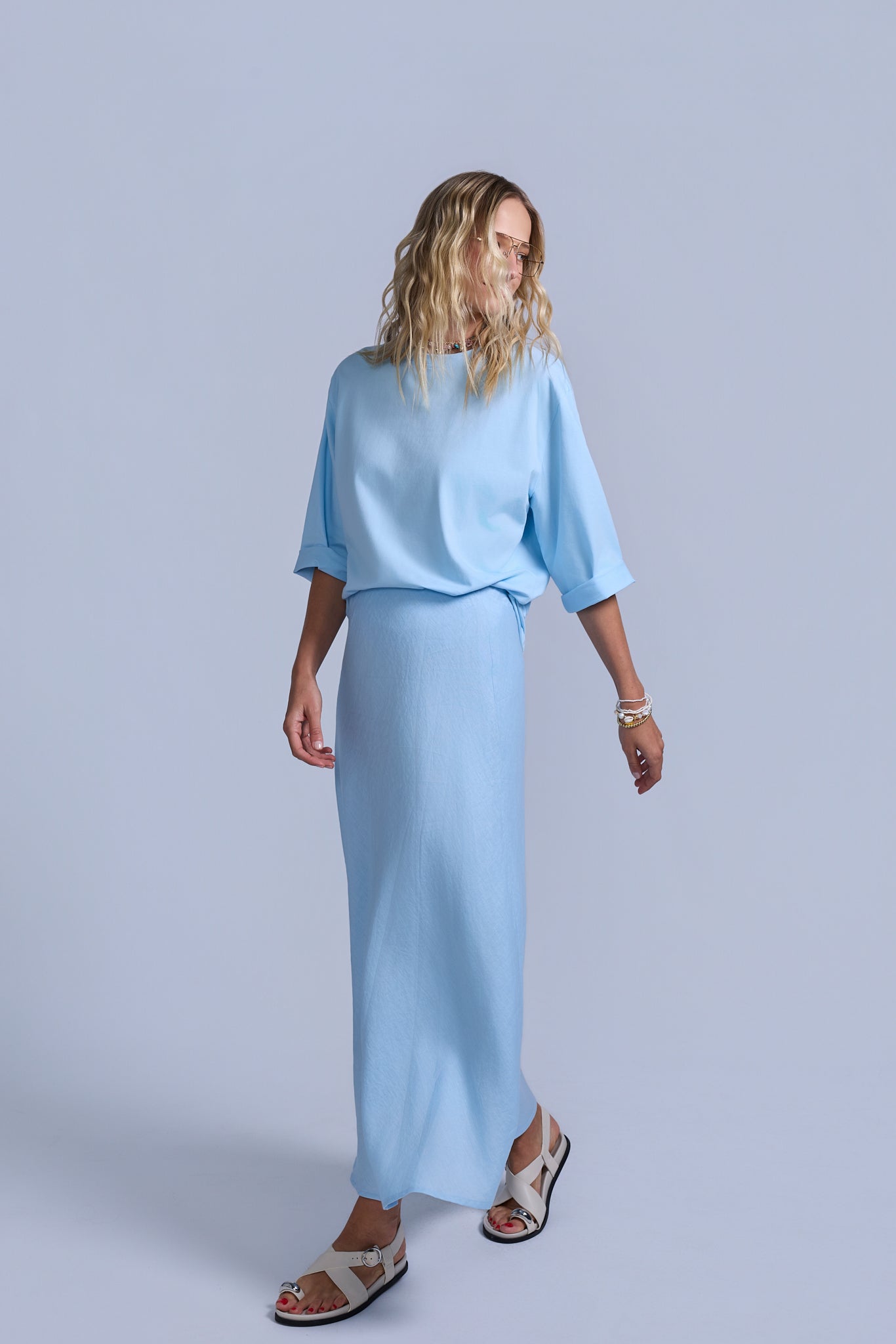 Linen Midi Skirt