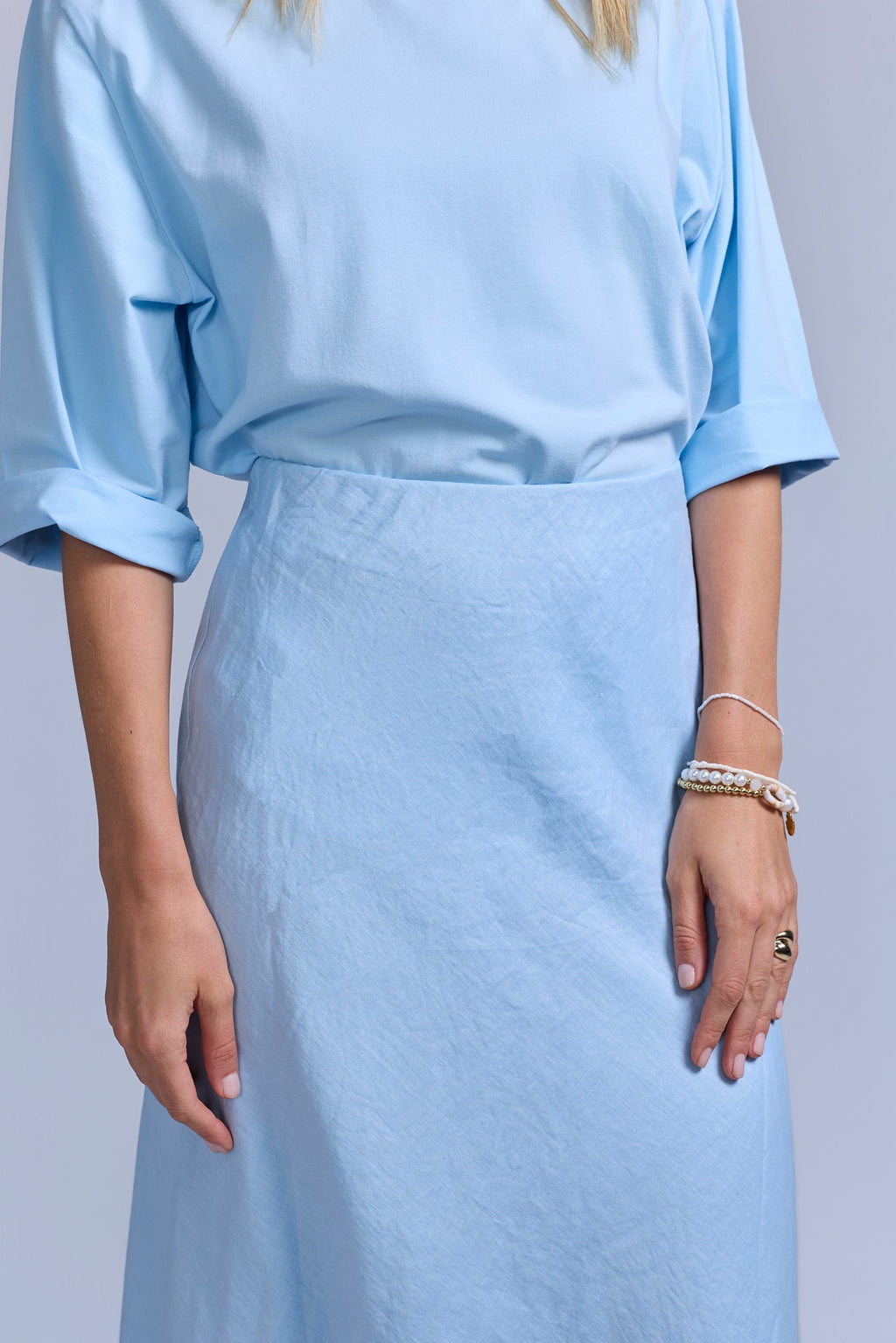 Linen Midi Skirt