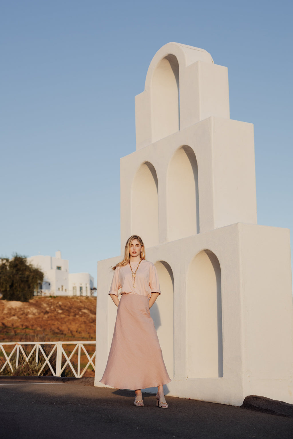 Linen Midi Skirt